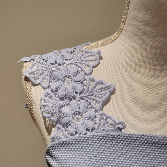 🖤 TED BAKER BABY BLUE LACED SUMMER DRESS - Picture 6 of 13